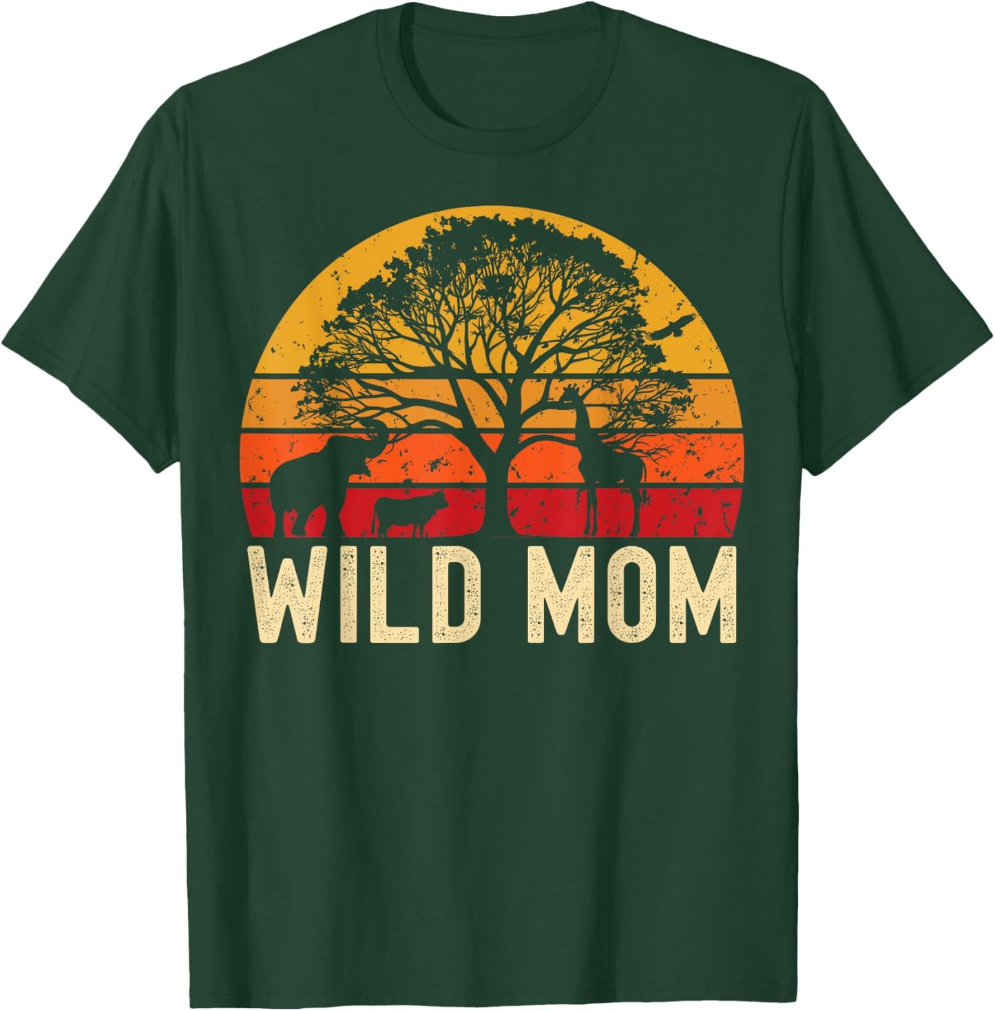Wild Mom Zoo Born Wild Birthday Safari Jungle Wild Mother T-Shirt - T-Shirt | Forest