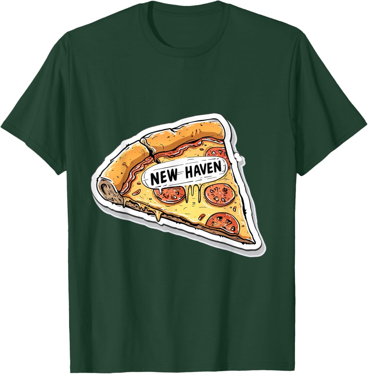 New Haven Style Pizza Connecticut Apizza Foodie Culture T-Shirt - T-Shirt | Forest