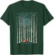 The Silent Observer: a fox in forest woods with birch trees T-Shirt - T-Shirt | Forest