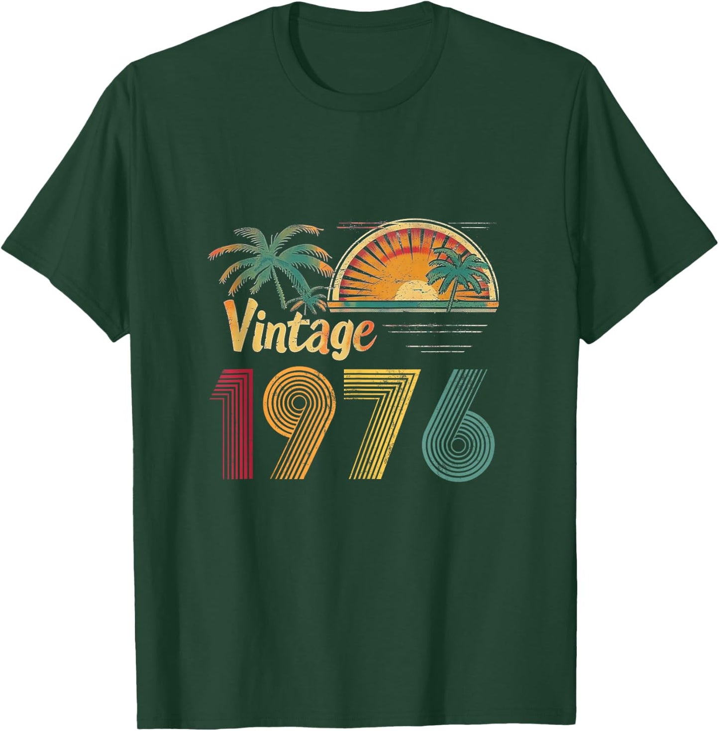 Retro - 1976 50th Birthday 50 Years Old - Vintage Women Men T-Shirt - T-Shirt | Forest