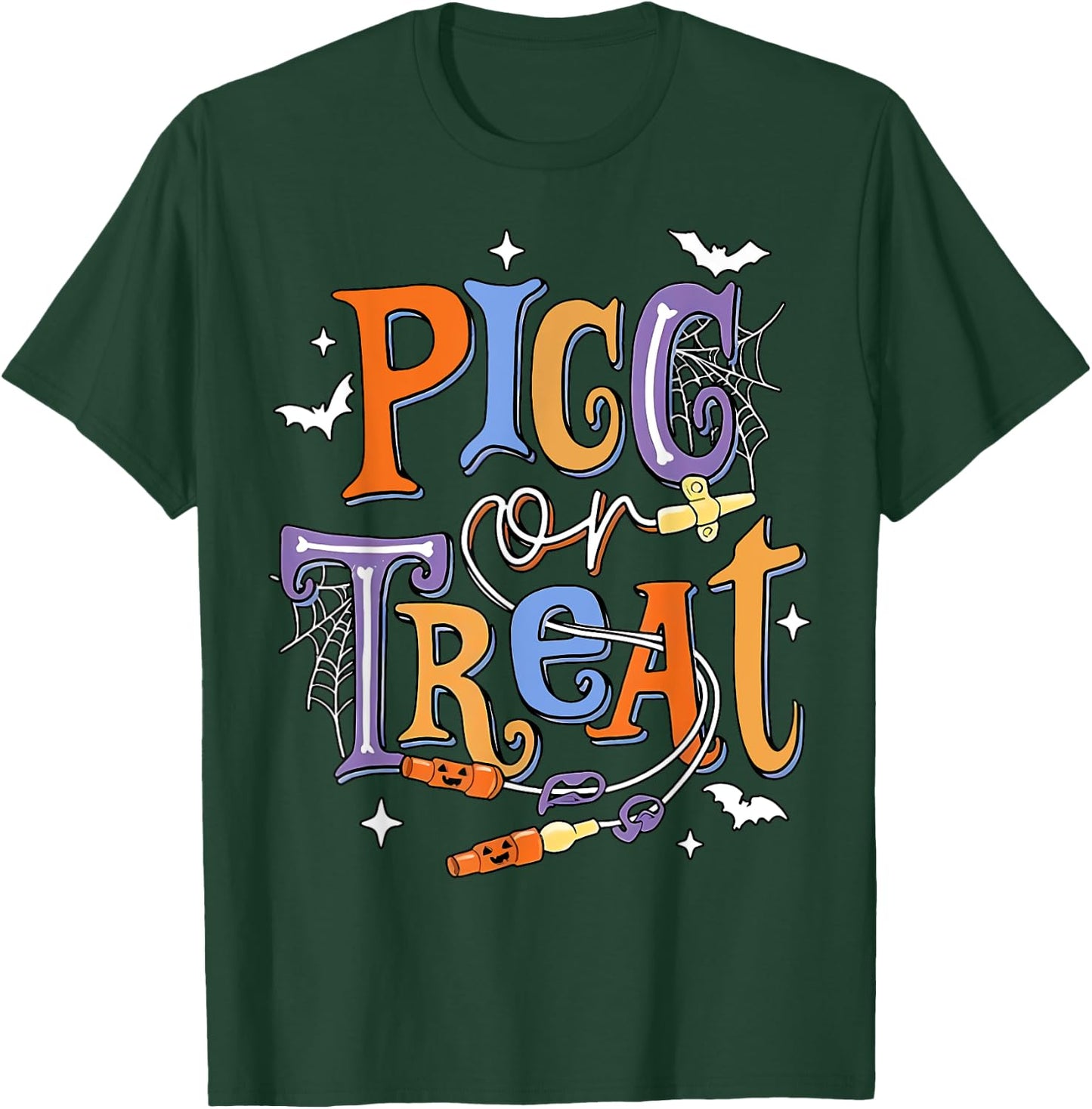 PICC Or Treat Vascular Access Team PICC IV Nurse Halloween T-Shirt - T-Shirt | Forest