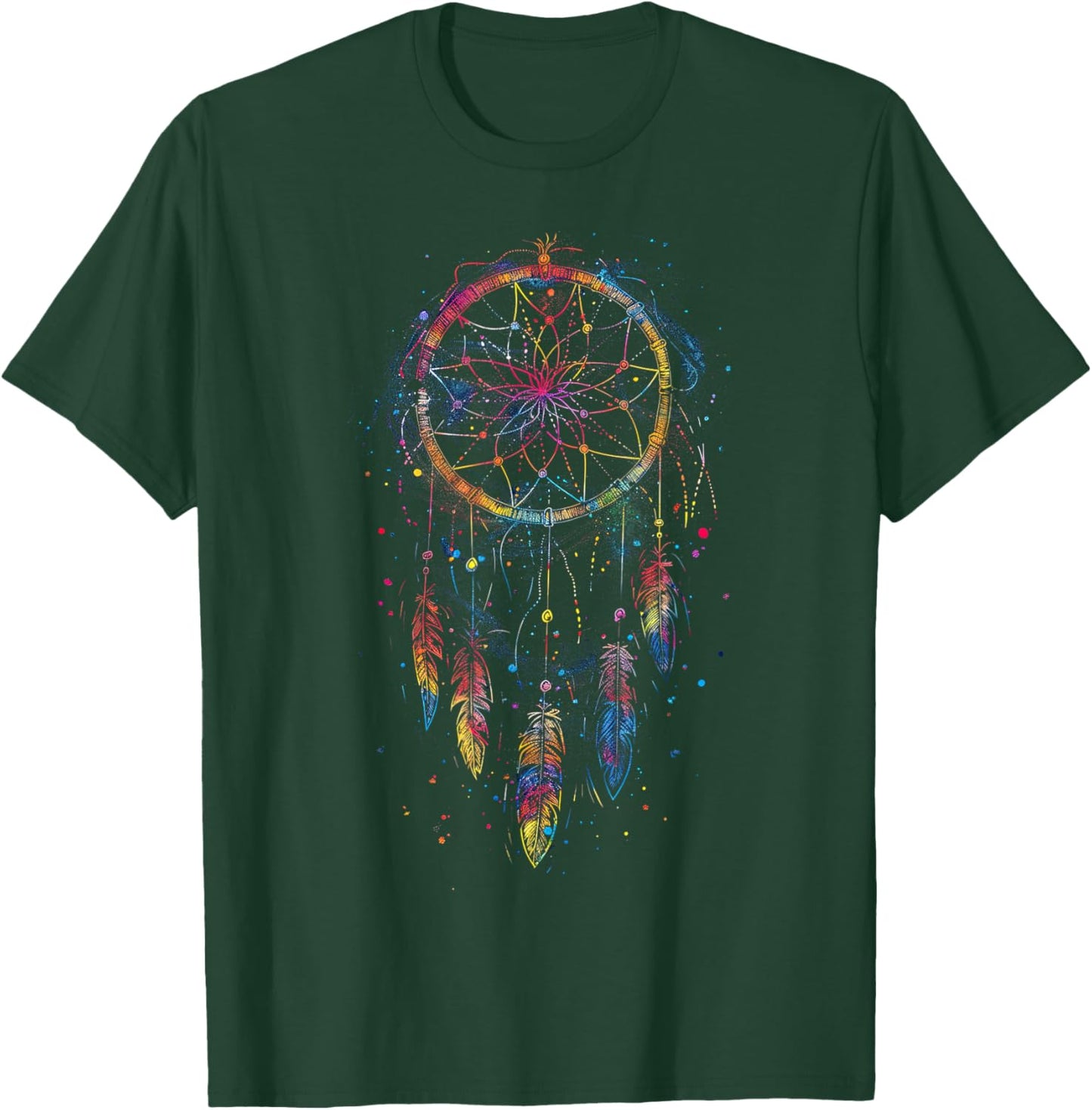 Dream Catcher Native American Hummingbird T-Shirt - T-Shirt | Forest