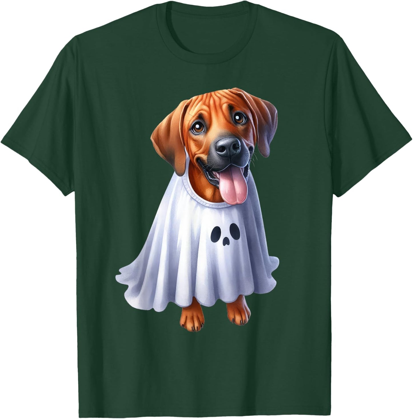 Funny Ghost Rhodesian Ridgeback Dog Lover Halloween Costume T-Shirt - T-Shirt | Forest