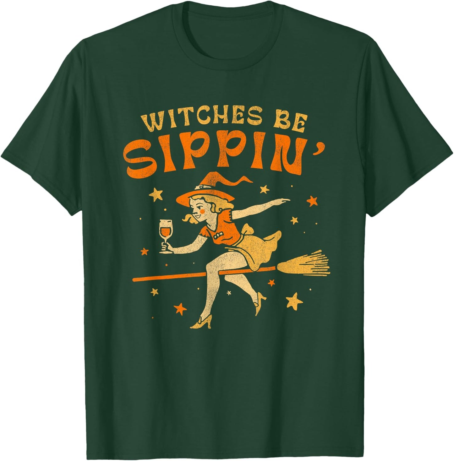 Witches Be Sippin' Halloween Holiday Spooky T-Shirt - T-Shirt | Forest