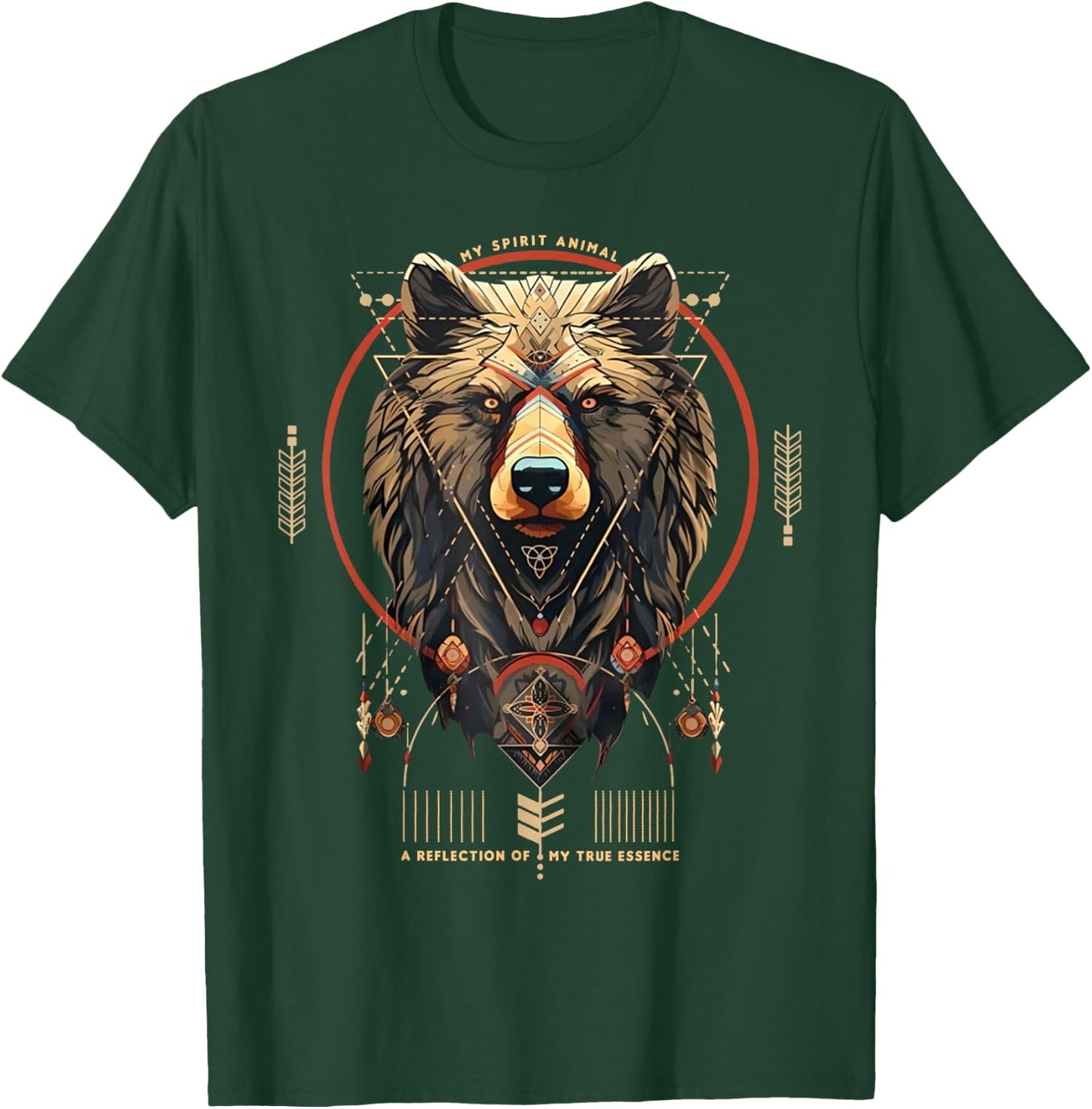 Bear Native American Mountain Forest Wildlife Bears Lover T-Shirt - T-Shirt | Forest