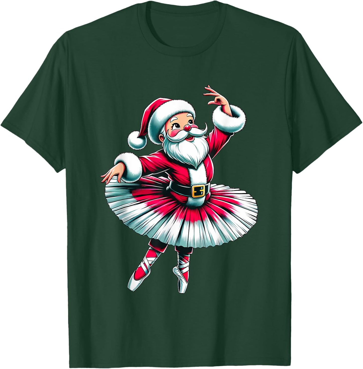 Ballerina Santa Claus Dancing T-Shirt - T-Shirt | Forest