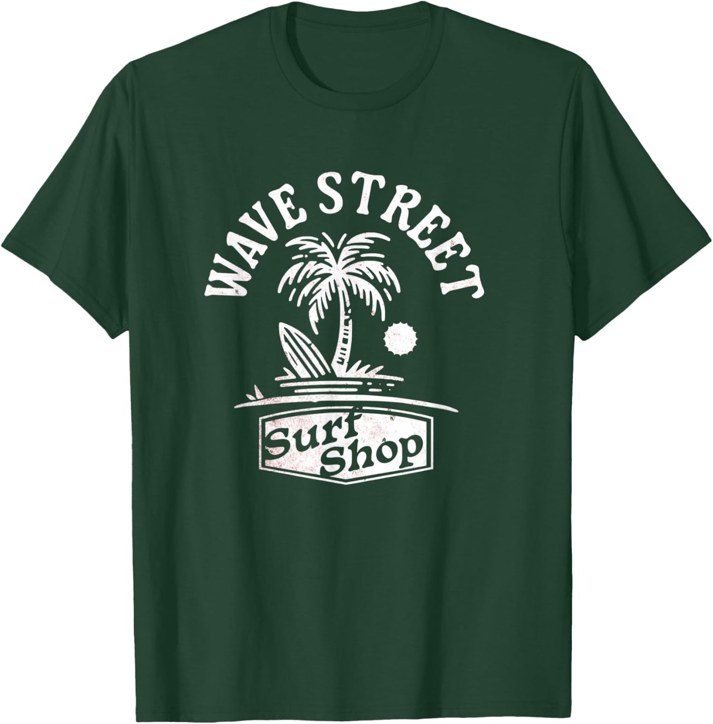 Wave Street Surf Vintage Retro Beach Bum Summertime Graphic Women Kids T-Shirt - T-Shirt | Forest