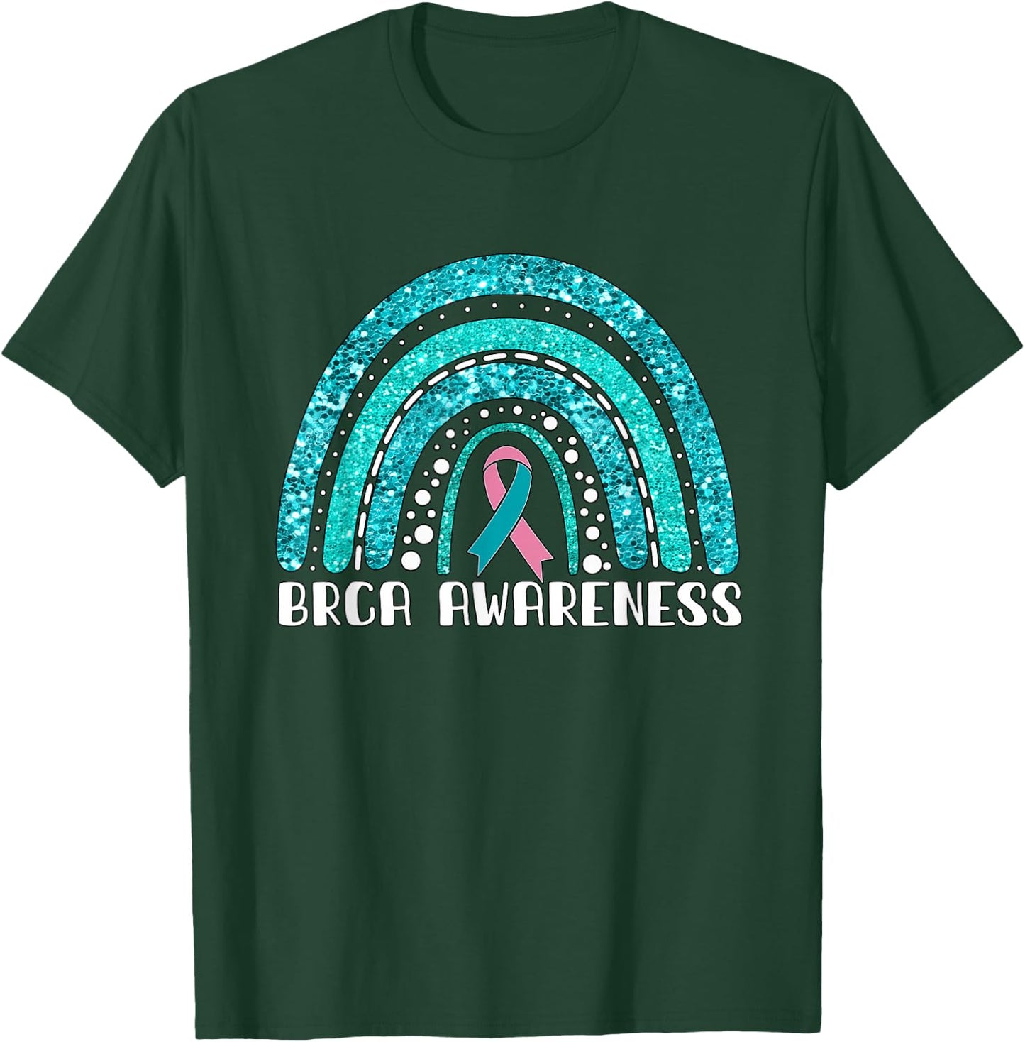 Rainbow Warrior BRCA Awareness T-Shirt - T-Shirt | Forest