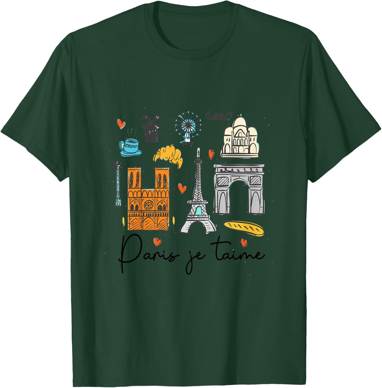 Paris Je T'Aime Paris Lover Traveling France Baby Toddler T-Shirt - T-Shirt | Forest