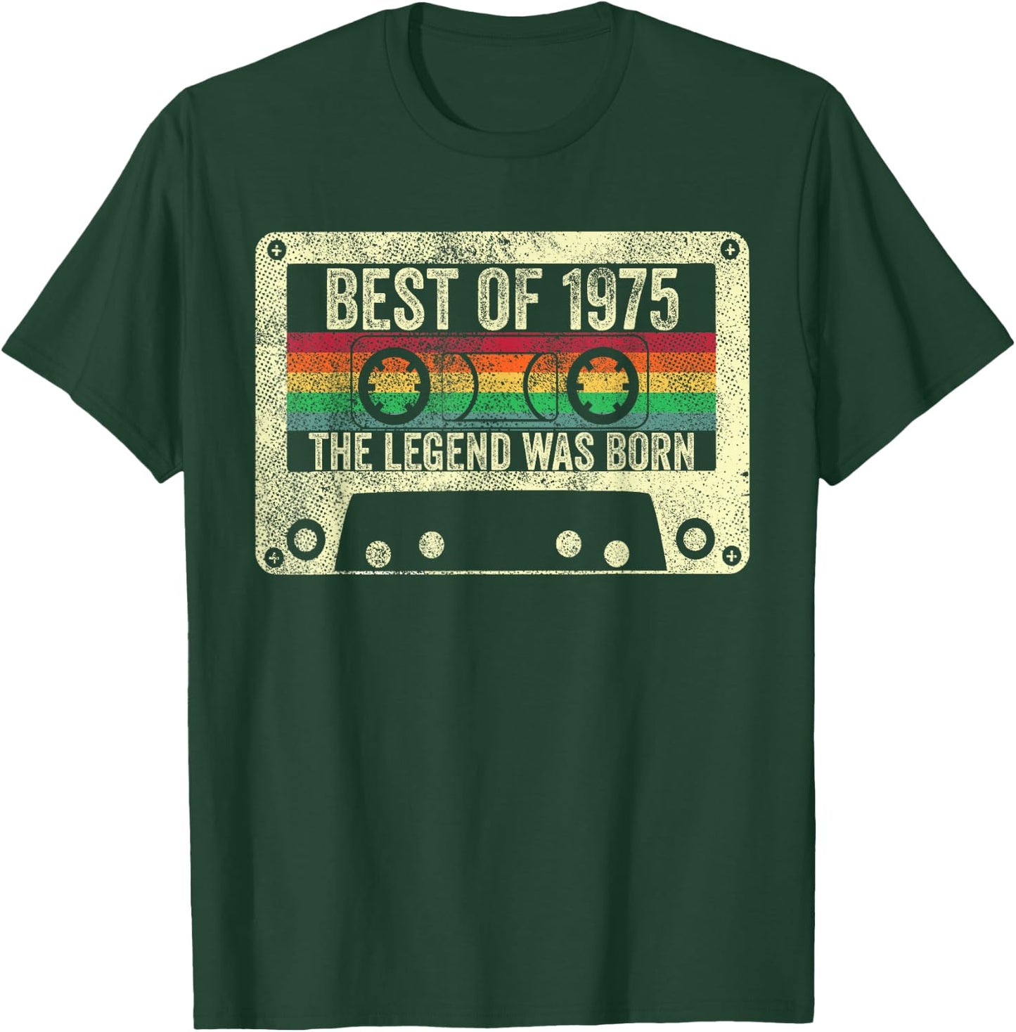 Born 1975 50th Birthday Vintage Men Women Legend Retro T-Shirt - T-Shirt | Forest