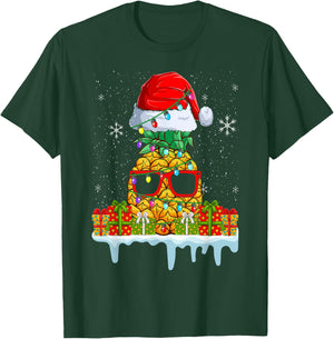 Tropical Funny Christmas Pineapple T-Shirt - T-Shirt | Forest