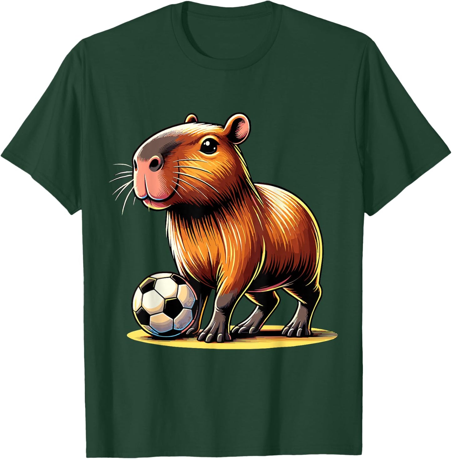 Capybara Soccer Player T-Shirt - T-Shirt | Forest