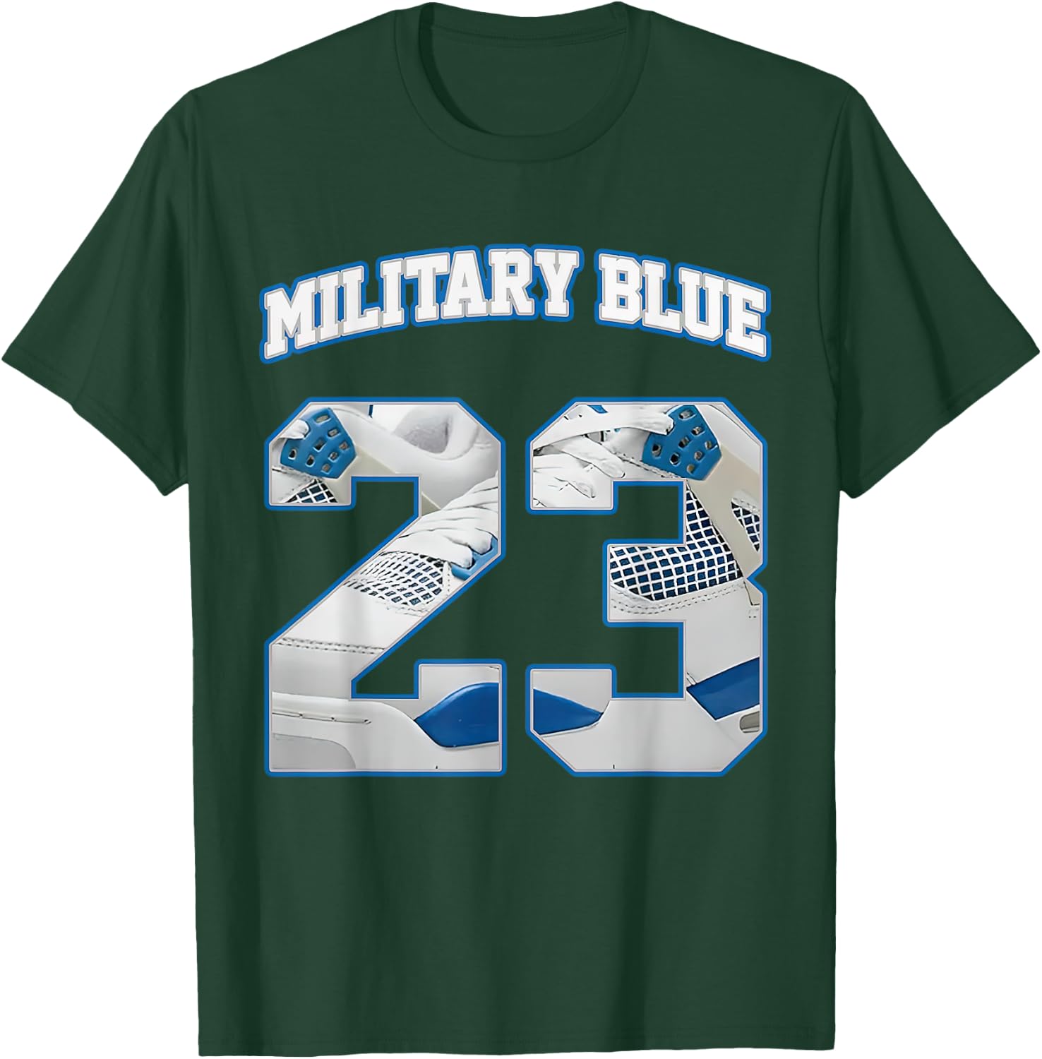 Number 23 Military Blue 4s Loser Lover Matching Retro T-Shirt - T-Shirt | Forest