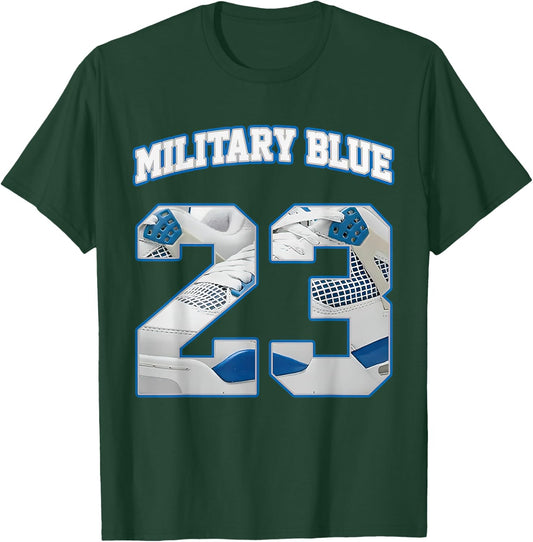 Number 23 Military Blue 4s Loser Lover Matching Retro T-Shirt - T-Shirt | Forest