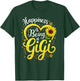 Happiness Is Being A Gigi Sunflower Grandma T-Shirt - T-Shirt | Forest
