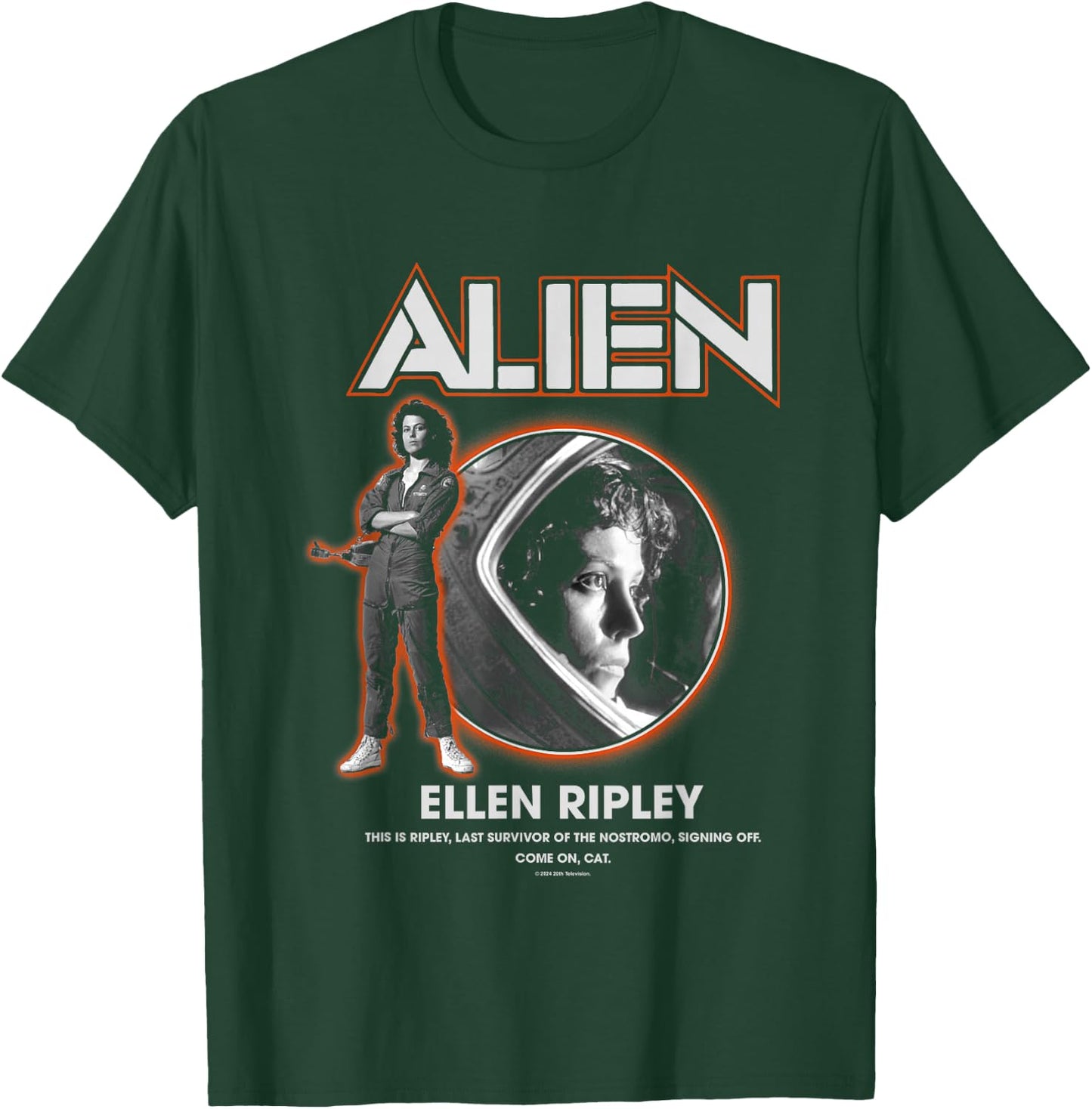 Aliens Iconic Ellen Ripley Last Survivor Retro Big Portrait T-Shirt - T-Shirt | Forest