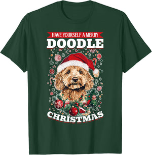 Goldendoodle Christmas Dog Breed Have Yourself a Merry T-Shirt - T-Shirt | Forest