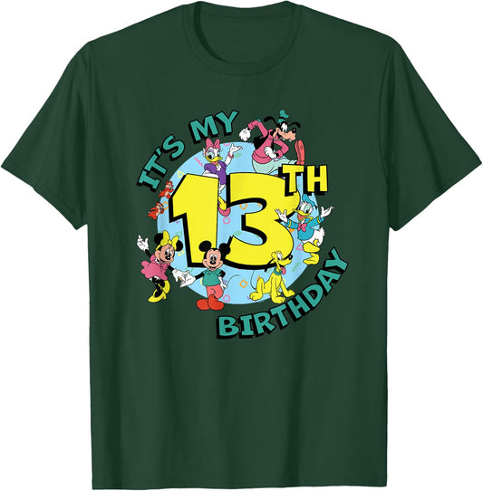 Disney Mickey and Friends It's My Thirteenth 13th Birthday T-Shirt - T-Shirt | Forest