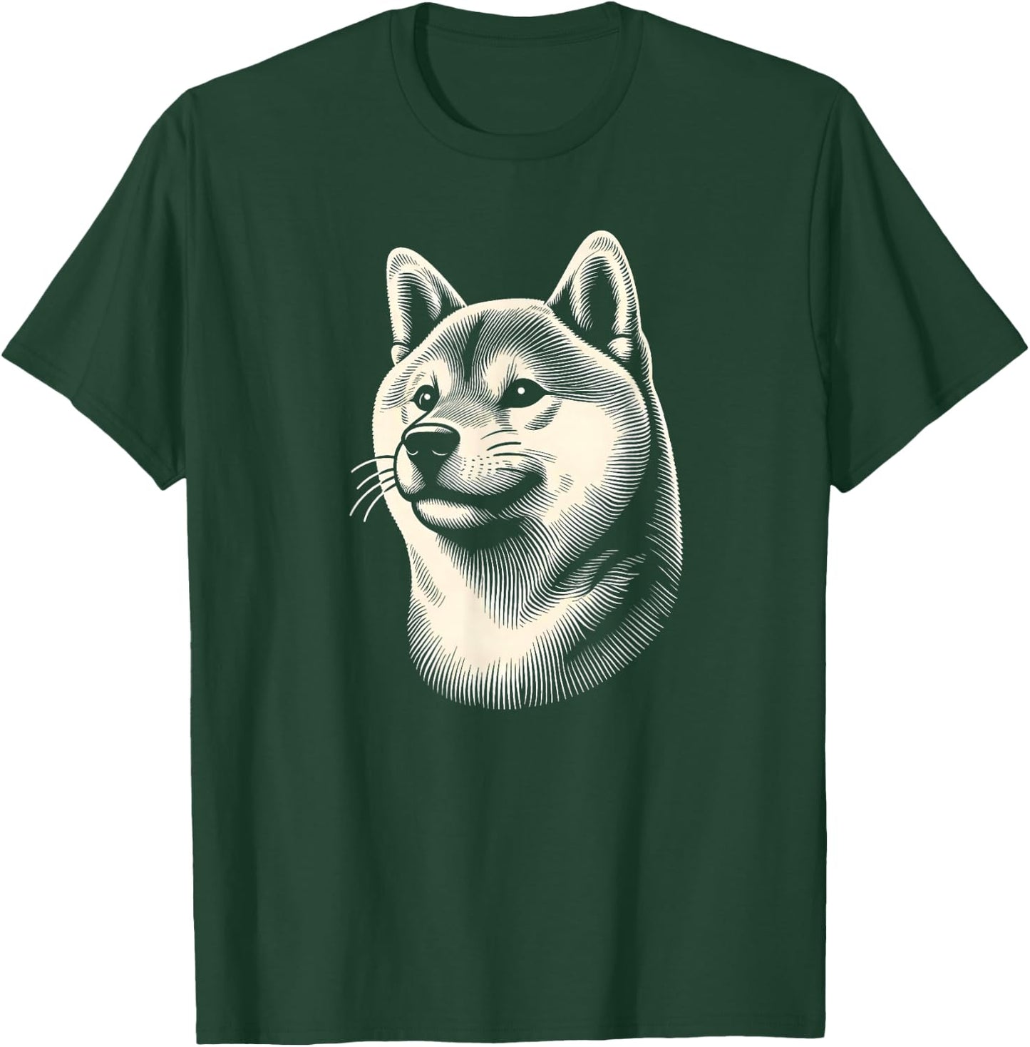 Shiba Inu Dog Face Art Design And Men T-Shirt - T-Shirt | Forest