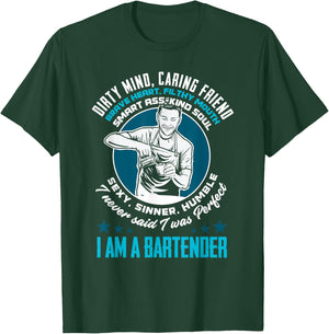 Funny Bartender Bartending Drinking Bar Club Beer Bartender T-Shirt - T-Shirt | Forest