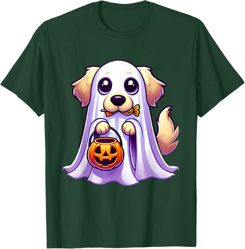 Golden Retriever Ghost Halloween Dog Men Women Kids