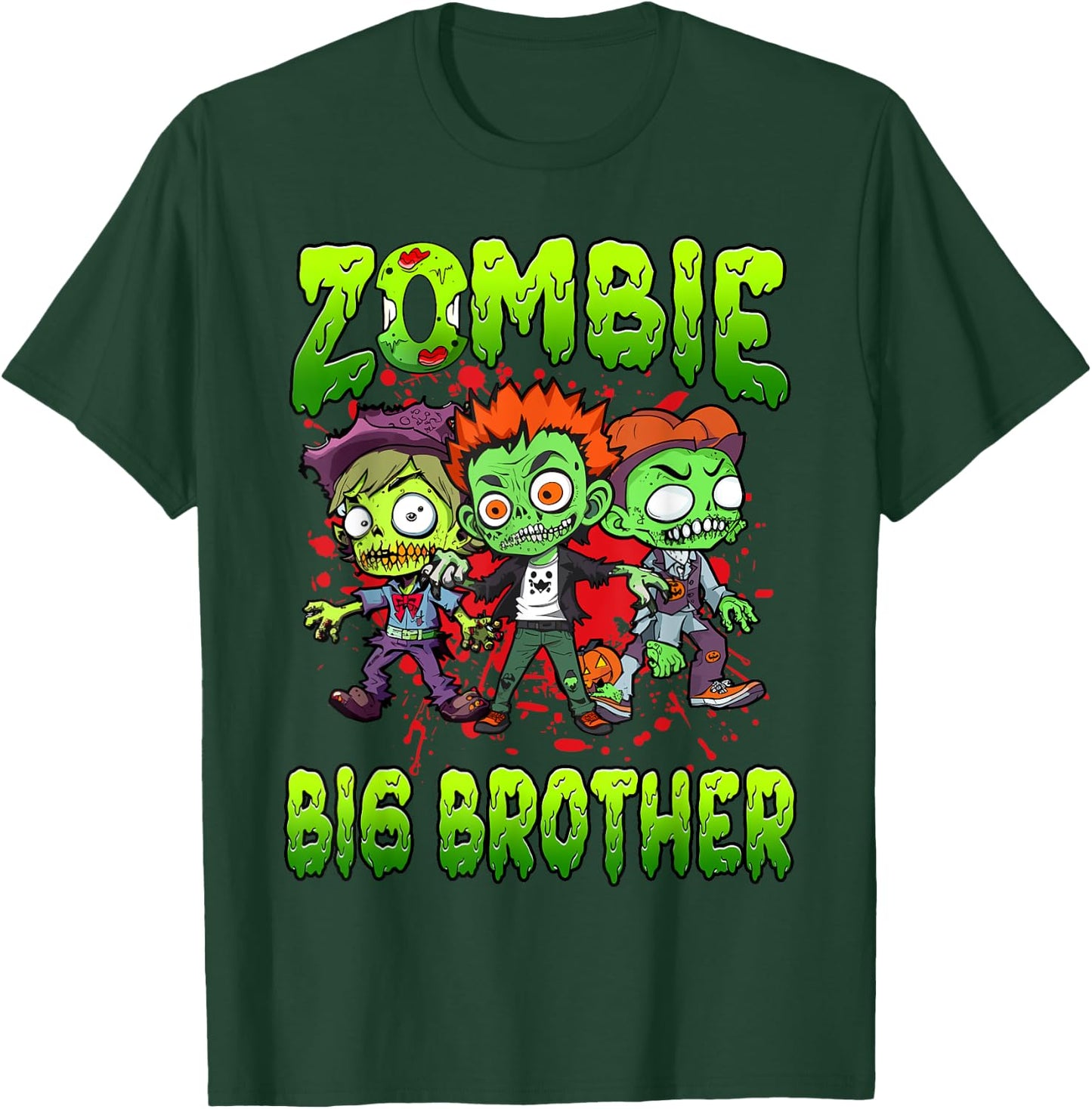 Zombie Big Brother Halloween Costume Family Matching T-Shirt - T-Shirt | Forest