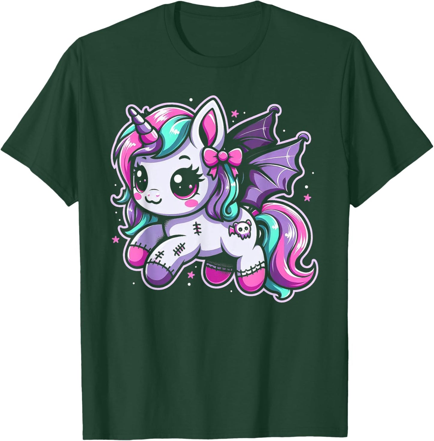 Pastel Goth Unicorn Kawaii Creepy Cute Aesthetic Art T-Shirt - T-Shirt | Forest