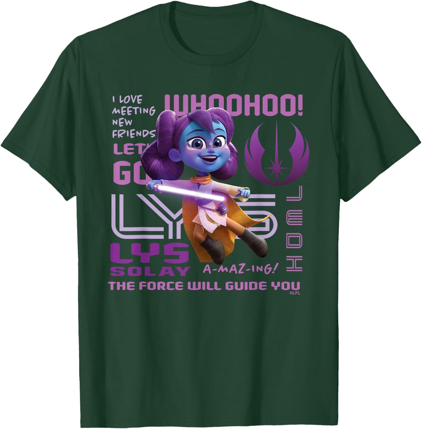 Star Wars Young Jedi Adventures Lys Solay Amazing Jedi T-Shirt - T-Shirt | Forest