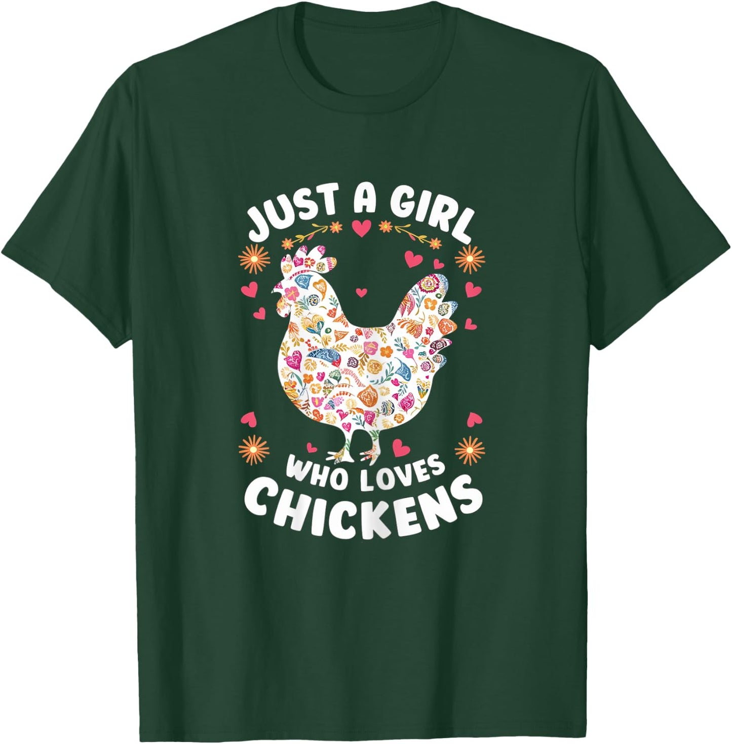Just a Girl Who Loves Chickens Mom Chicken Shirts T-Shirt - T-Shirt | Forest
