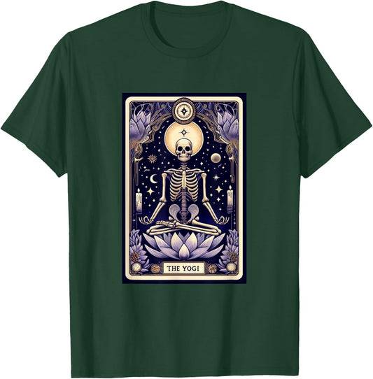 The Yogi Tarot Card Yoga Skeleton T-Shirt - T-Shirt | Forest