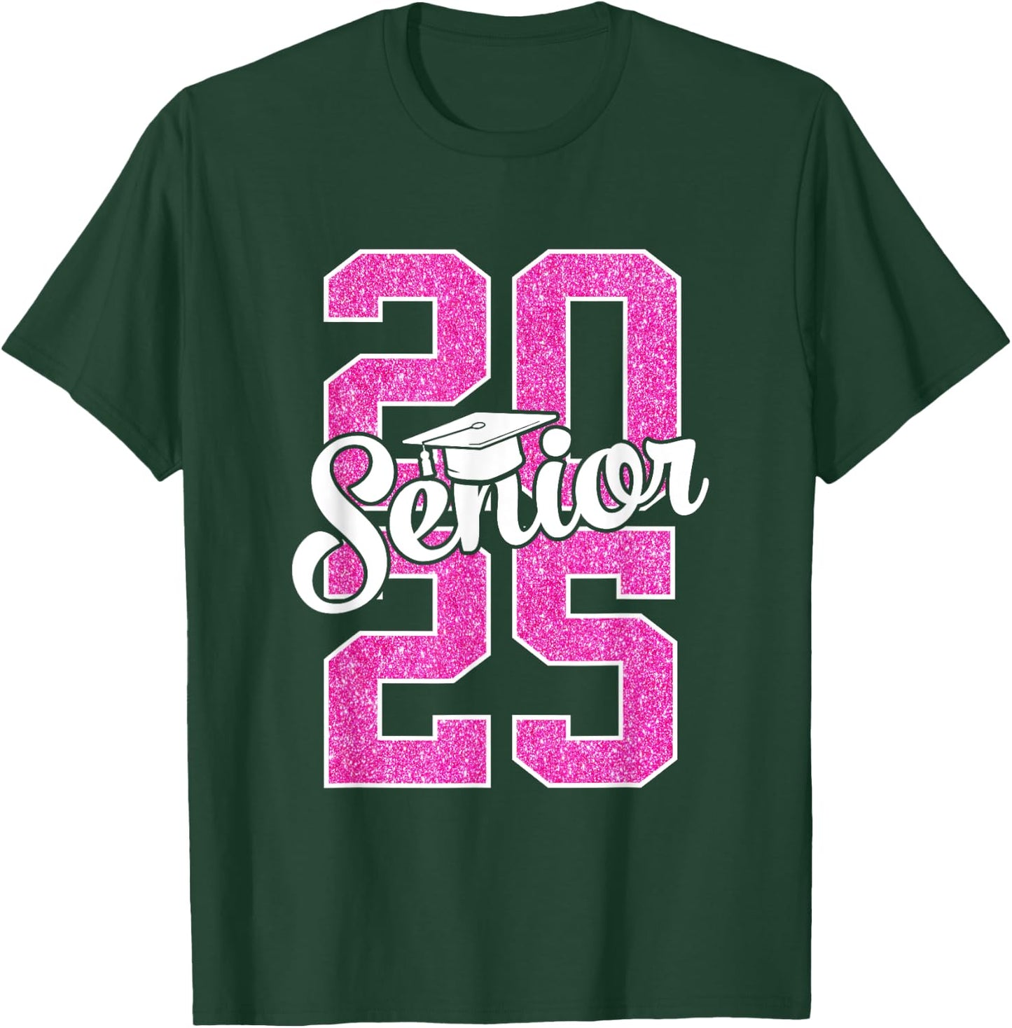 2025 Senior 25 senior girls women pink T-Shirt - T-Shirt | Forest