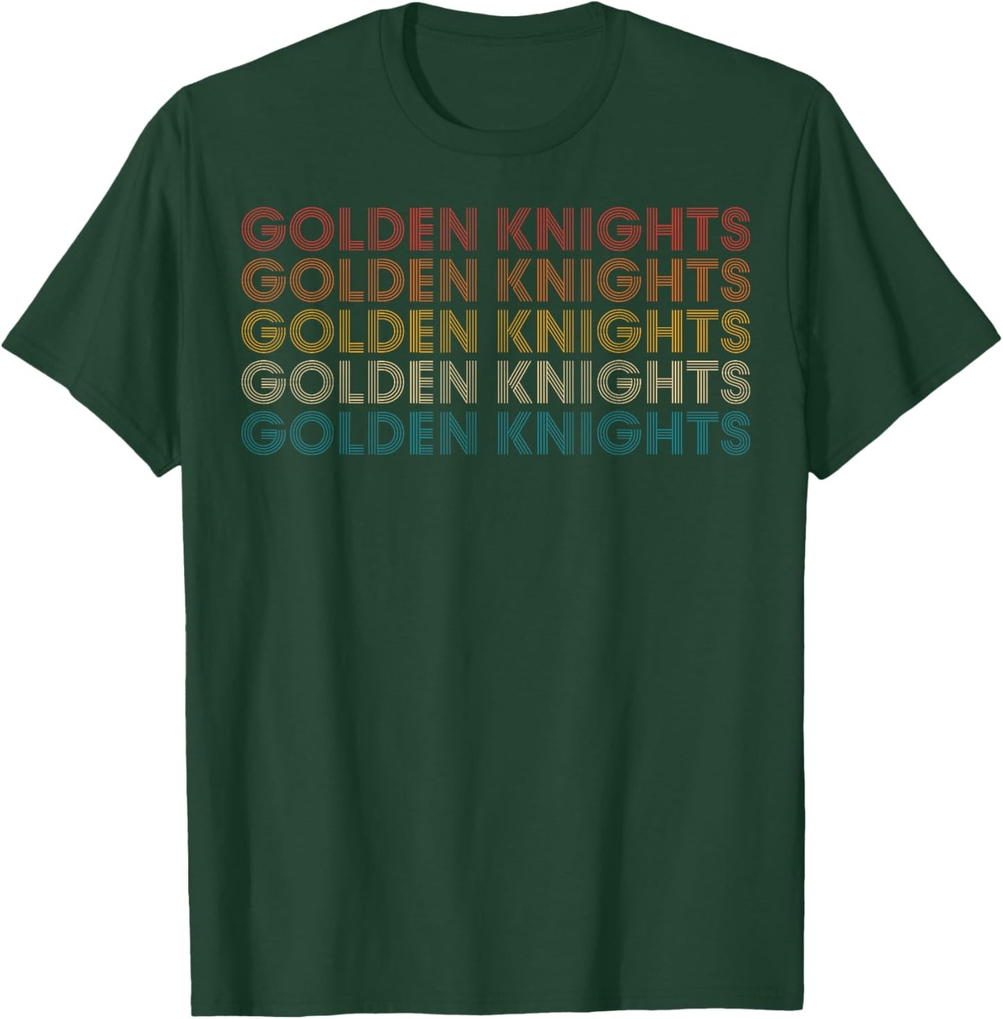 Golden Knights Vintage Name Women Boys Girls Kids T-Shirt - T-Shirt | Forest