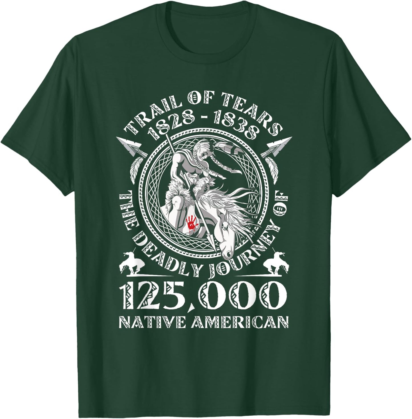 Native American - Trail Of Tears The Deadly Journey 125000 T-Shirt - T-Shirt | Forest