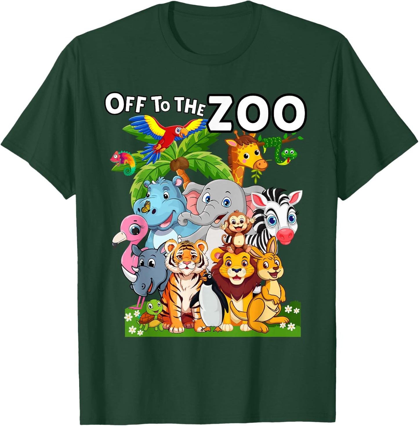 15 Animals Wildlife Birthday Party Safari Off To The Zoo T-Shirt - T-Shirt | Forest