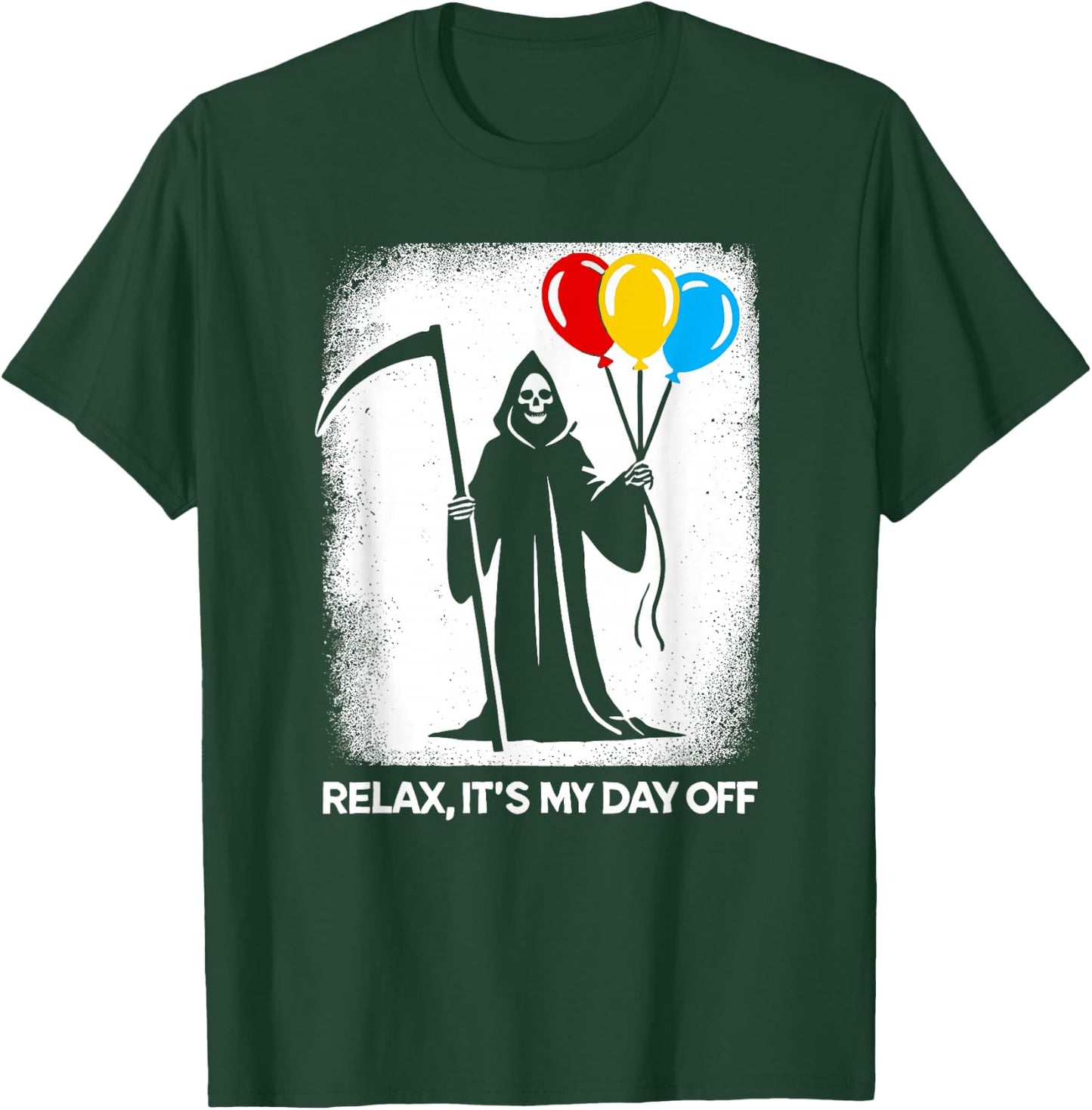 Grim Reaper Day Off Funny Halloween Funny Grim Reaper T-Shirt - T-Shirt | Forest