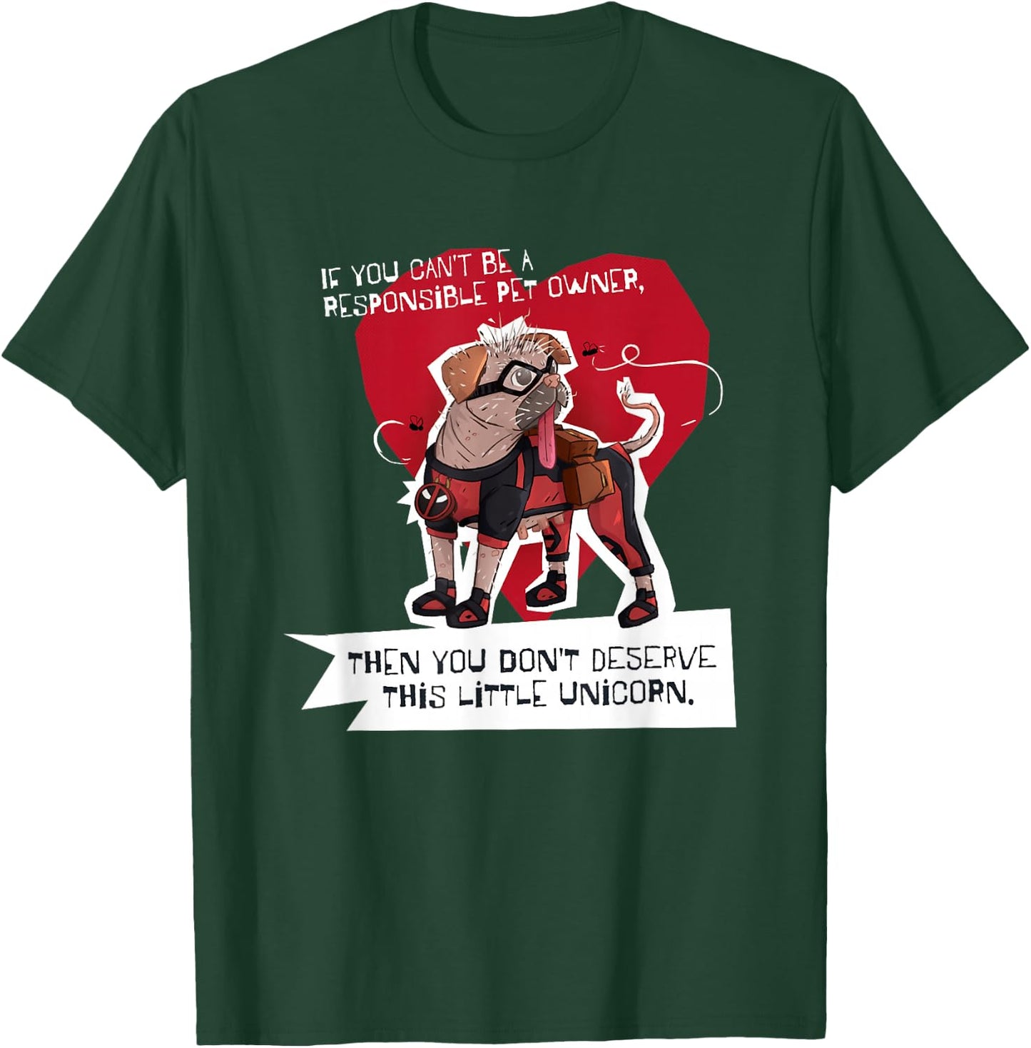 Marvel Deadpool & Wolverine Dogpool This Little Unicorn Logo T-Shirt - T-Shirt | Forest