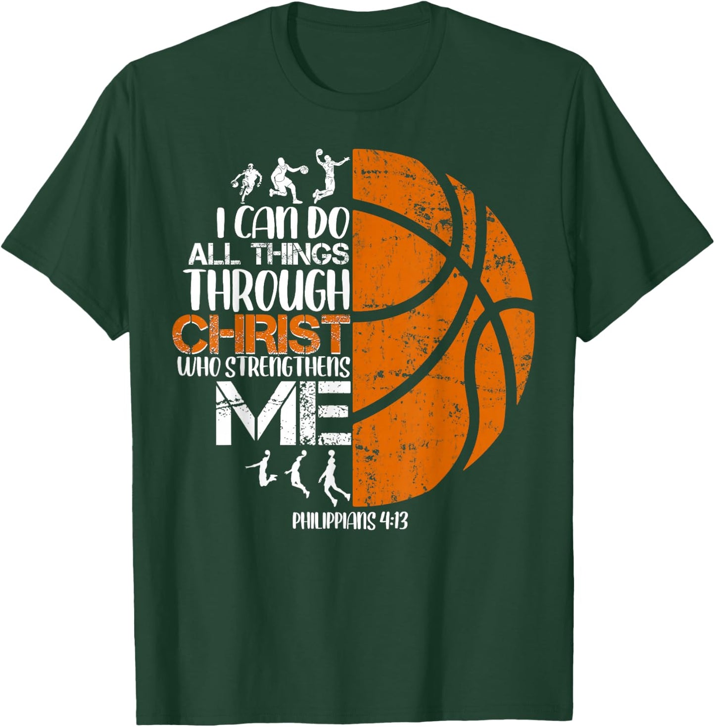 Basketball Jesus Christian Religious Gifts Boys Kid T-Shirt - T-Shirt | Forest