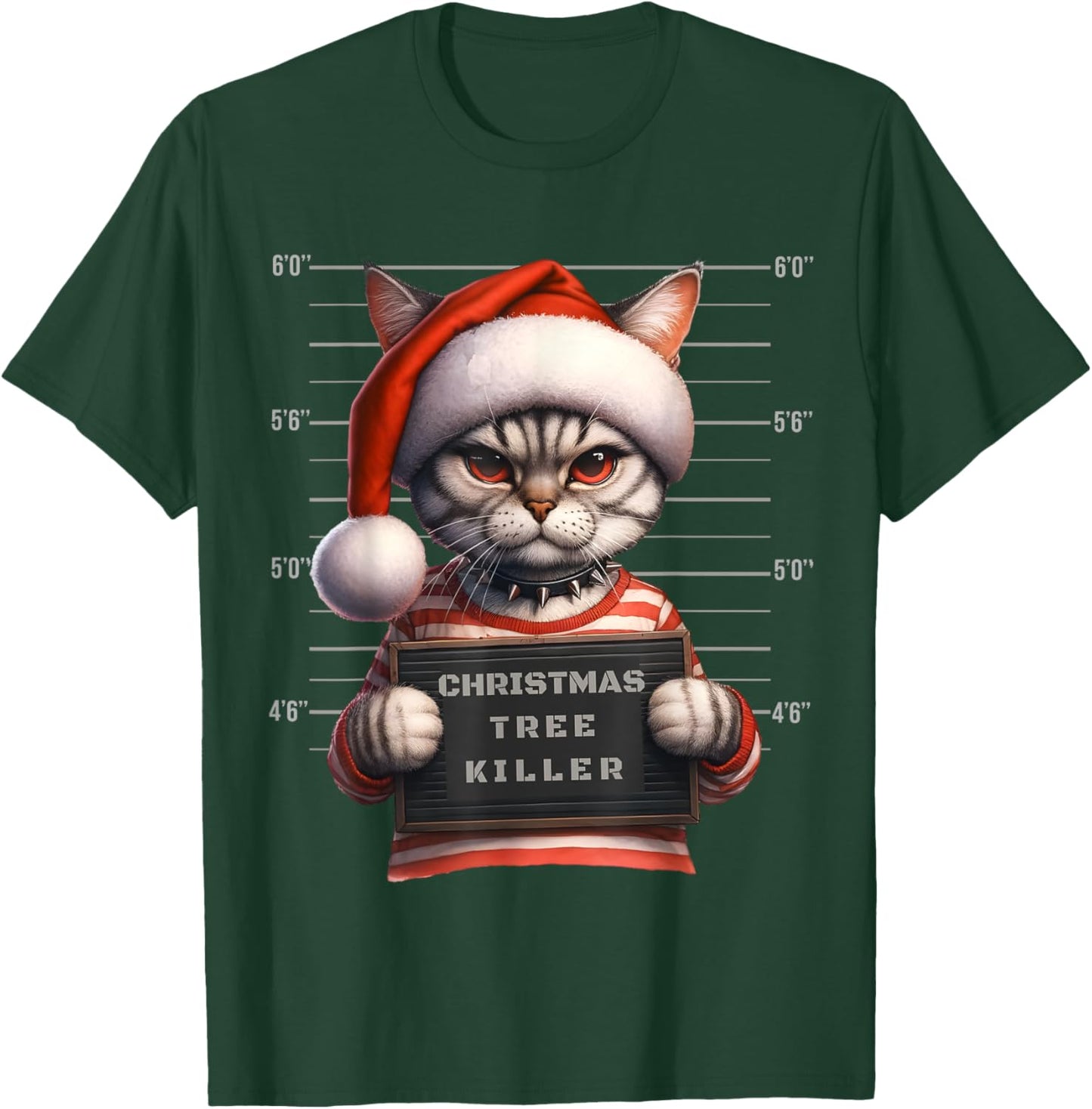 Christmas Cat Mugshot - Christmas Tree Killer Women T-Shirt - T-Shirt | Forest