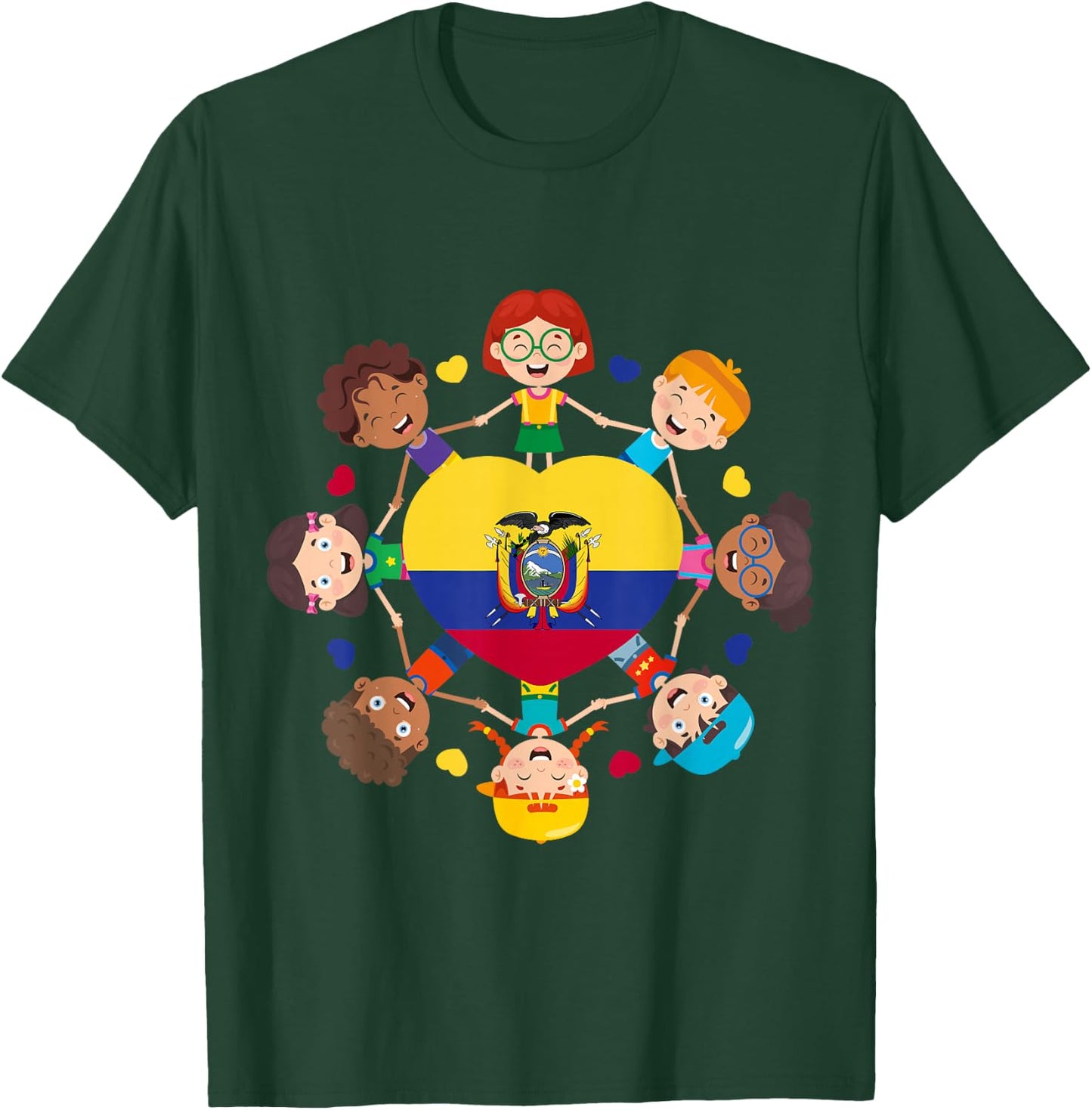 Ecuador Hispanic Heritage Toddler Ecuadorian Boys Girls Kids T-Shirt - T-Shirt | Forest