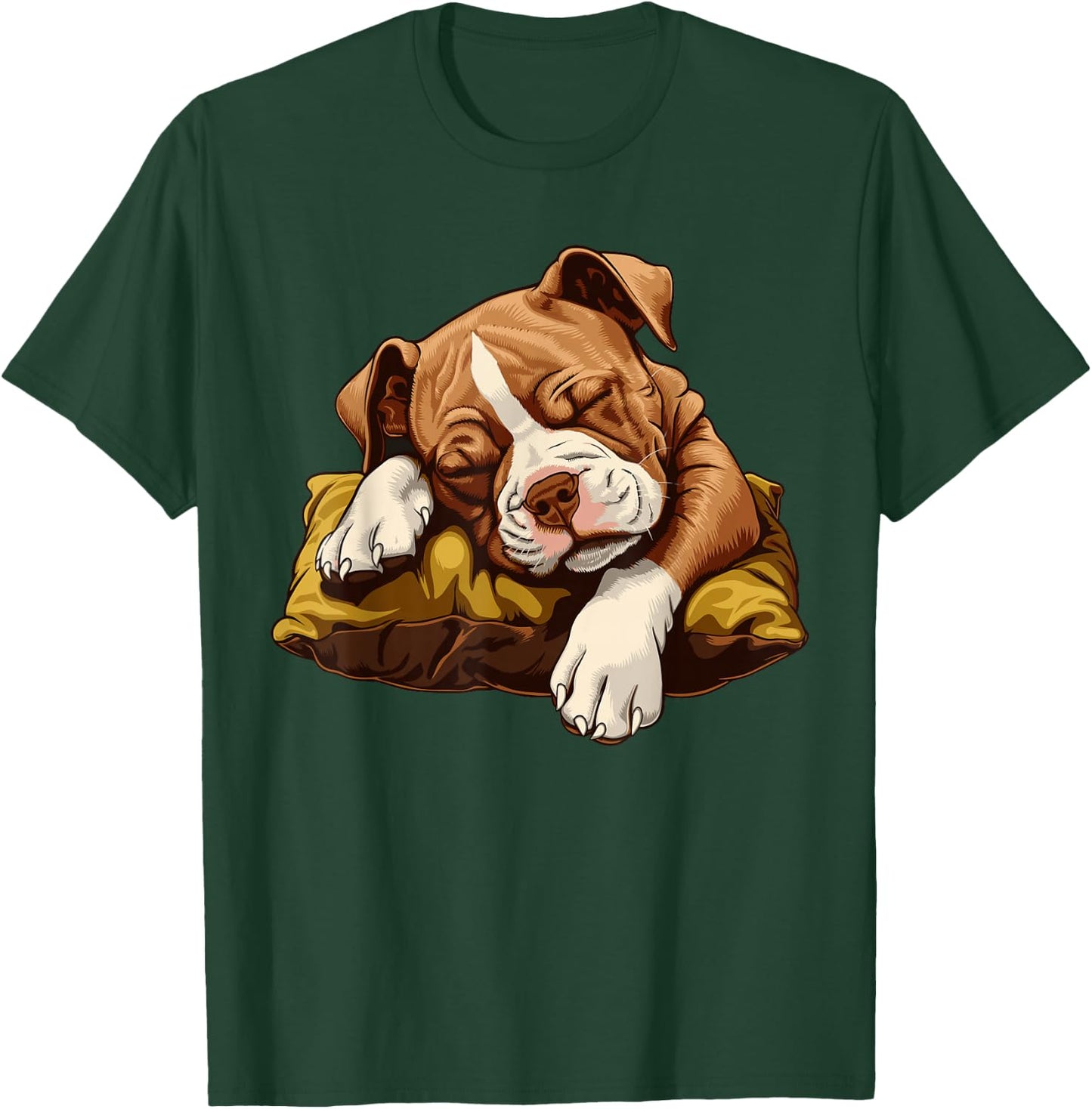 Sleeping American Staffordshire Terrier Puppy T-Shirt - T-Shirt | Forest