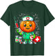Halloween Nurse Pumpkin Nursing Scrub Top Costume Women Men T-Shirt - T-Shirt | Forest