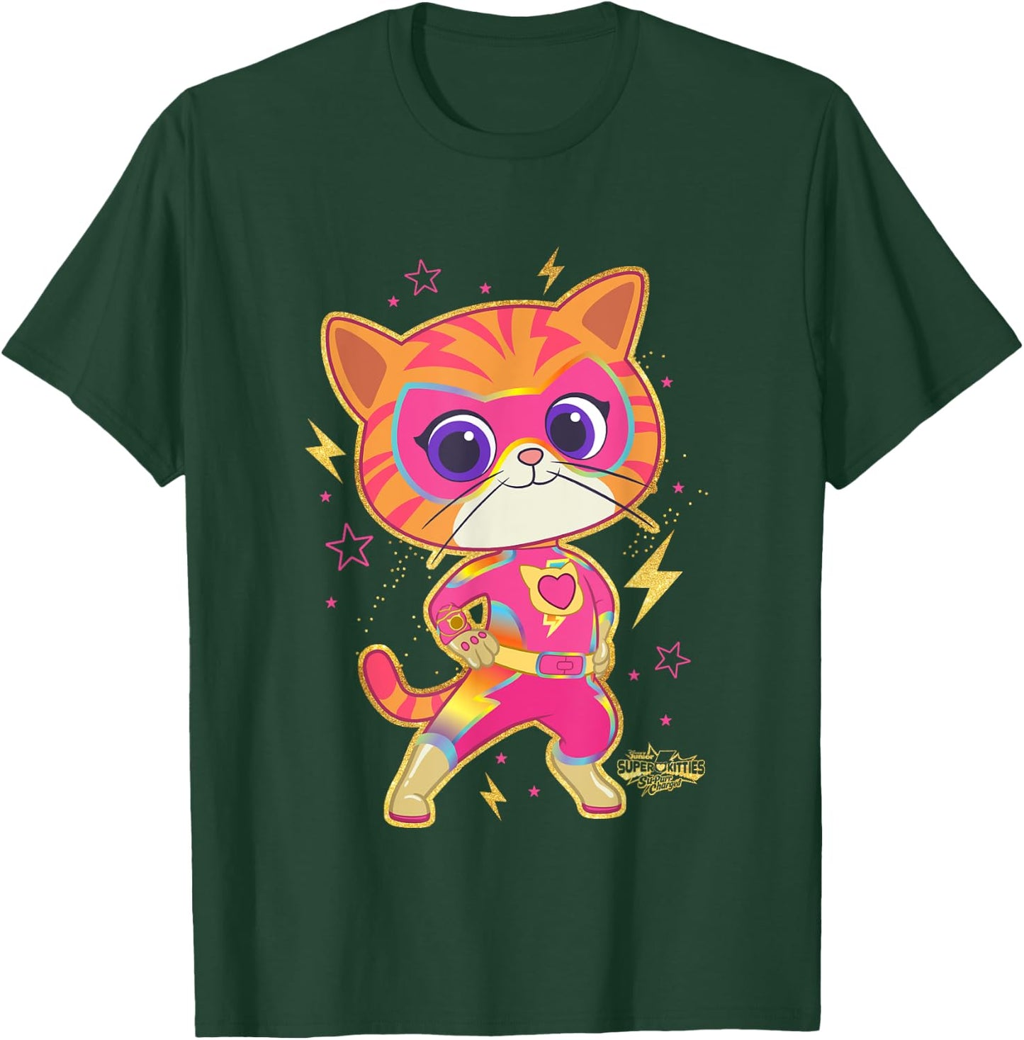 Disney SuperKitties: Su-Purr Charged Ginny Heroic Poster T-Shirt - T-Shirt | Forest