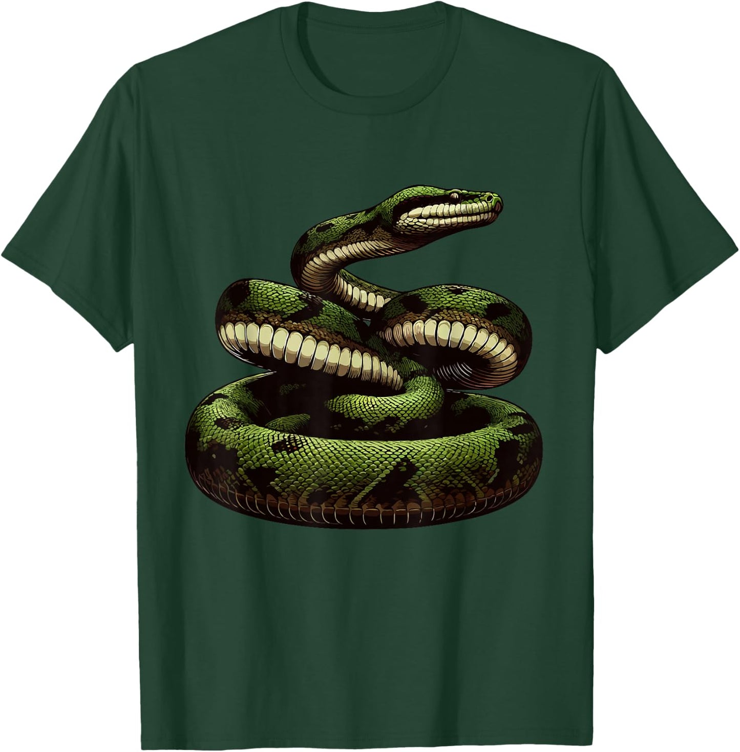 Rainforest Anaconda snake women boys girls kids T-Shirt - T-Shirt | Forest