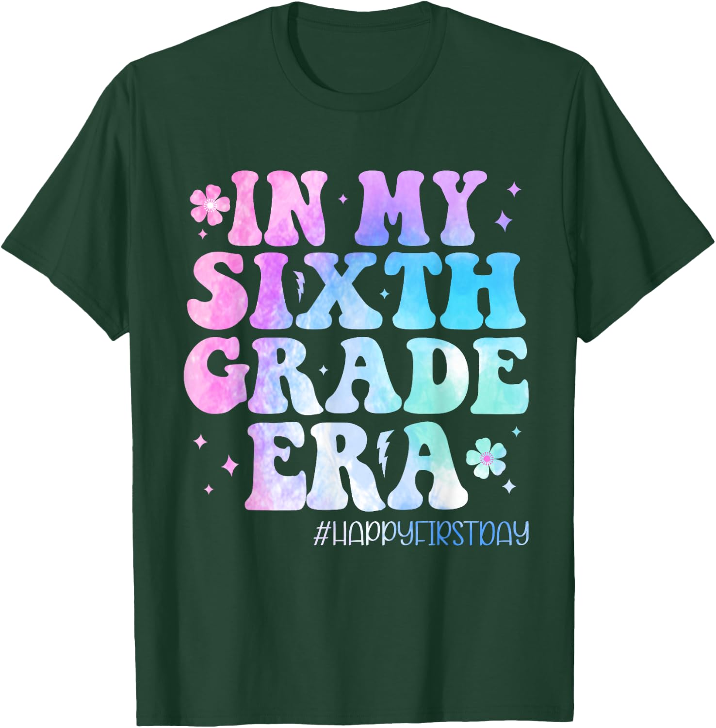 In My Sixth Grade Era Back to School 6th Grade Teachers Kids T-Shirt - T-Shirt | Forest