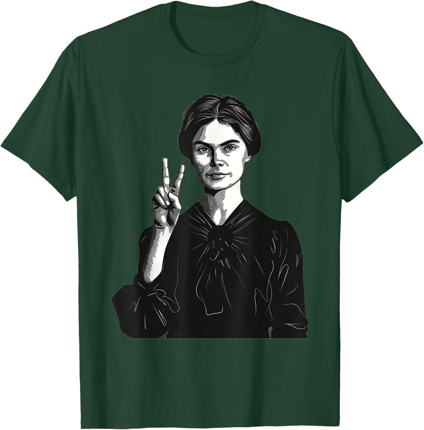 Emily Dickinson Showing The Peace Sign T-Shirt - T-Shirt | Forest
