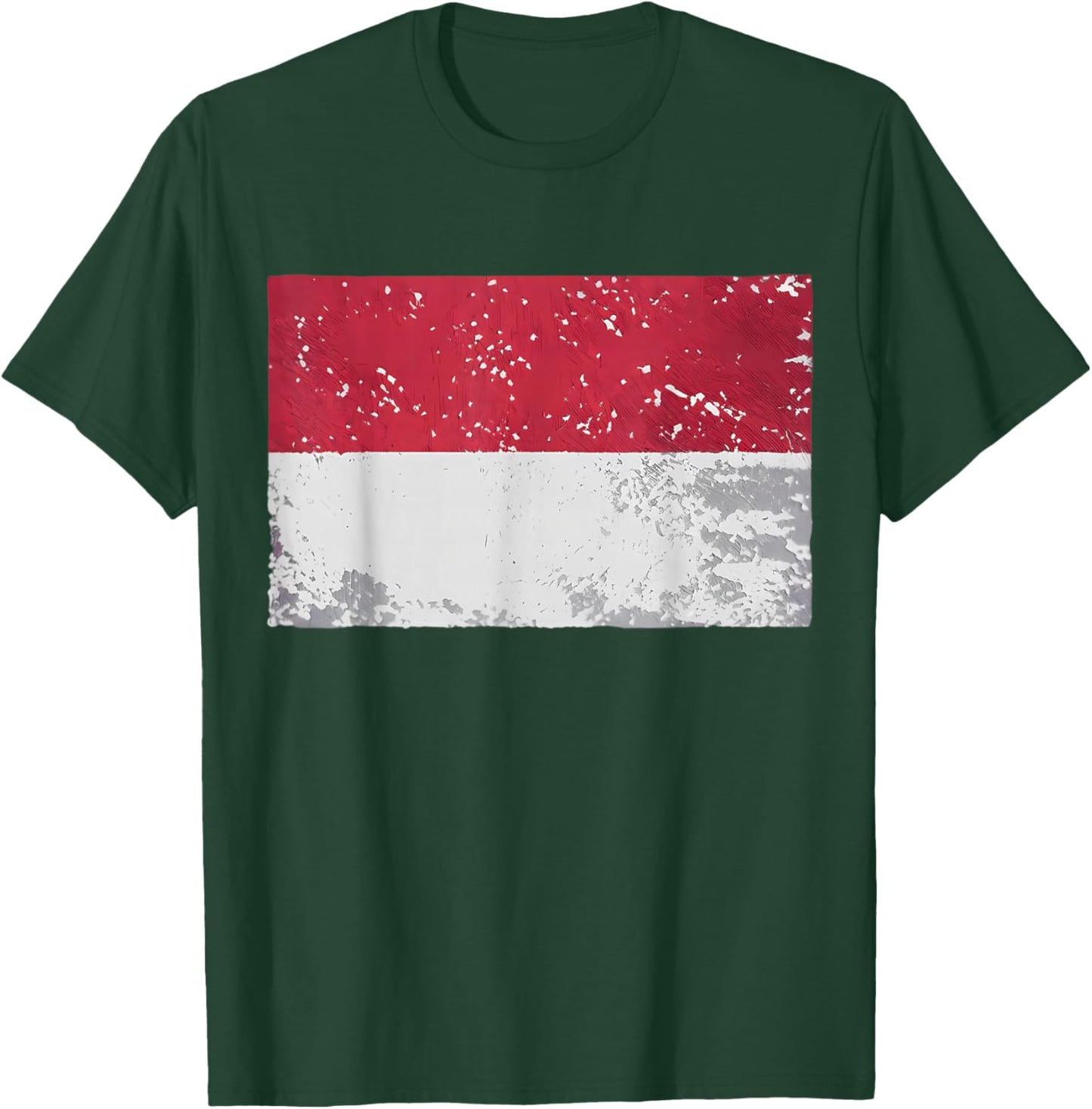 Vintage Flag Of Indonesia Distressed Proud Indonesian Pride T-Shirt - T-Shirt | Forest