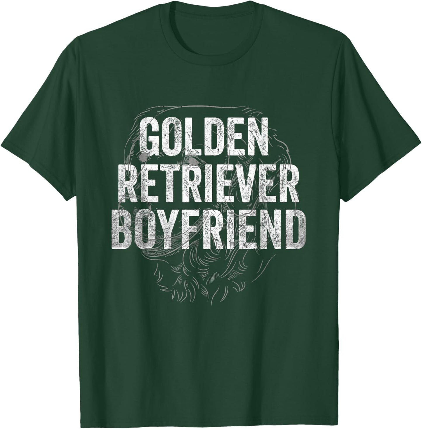 golden retriever boyfriend Men Women vintage T-Shirt - T-Shirt | Forest