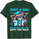 Just A Dad Who Always Came Back with The Milk Raccoon Father T-Shirt - T-Shirt | Forest