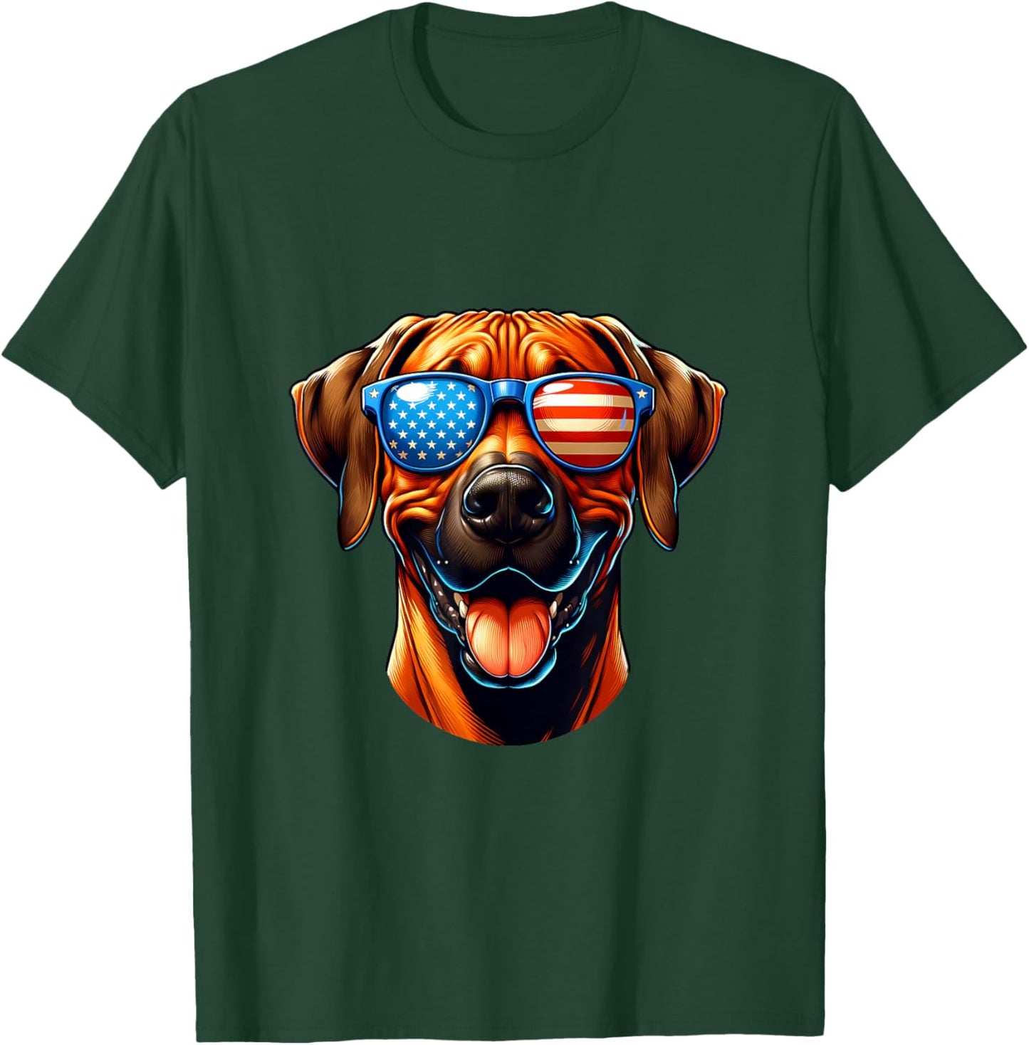 Rhodesian Ridgeback 4th Of July Patriotic Dog Lover American Kids Men T-Shirt - T-Shirt | Forest