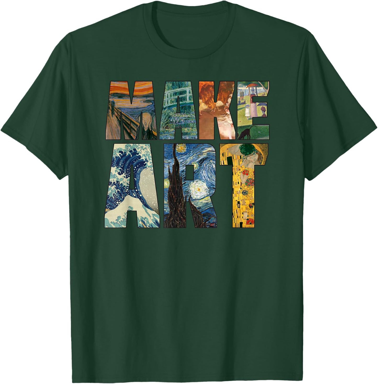 Make Art | Funny Artist Artistic Humor Painting Cool T-Shirt - T-Shirt | Forest